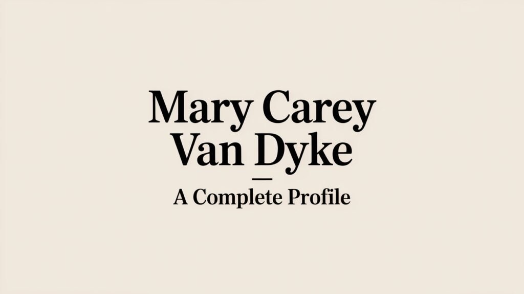 Mary Carey Van Dyke — A Complete Profile