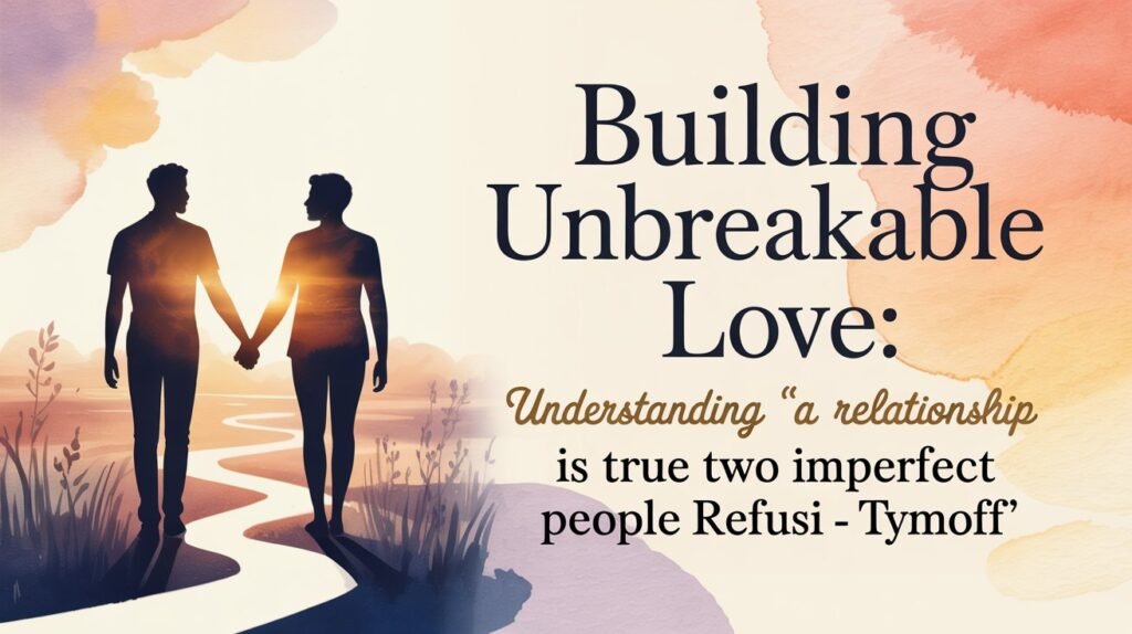 Building Unbreakable Love Understanding 'A True Relationship Is Two Imperfect People Refusi – Tymoff'