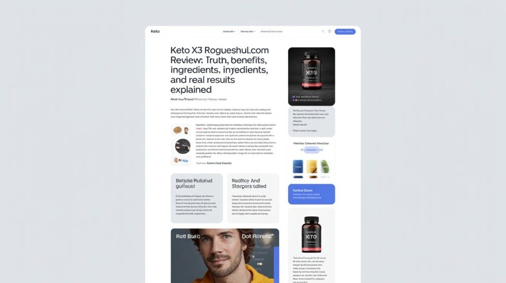Keto X3 Rogueshul.com Review Truth, Benefits, Ingredients, and Real Results Explained